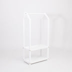 House Shaped Clothing Rack with Storage