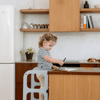 STEP'n'SIT® Convertible 2-in-1 Helper Tower/Table With Support Legs - White