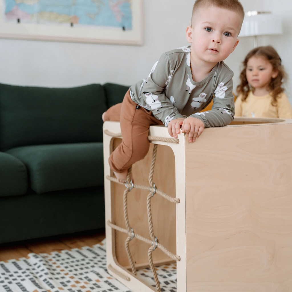 CUBITRI® Climbing Play Cube With Rope Window