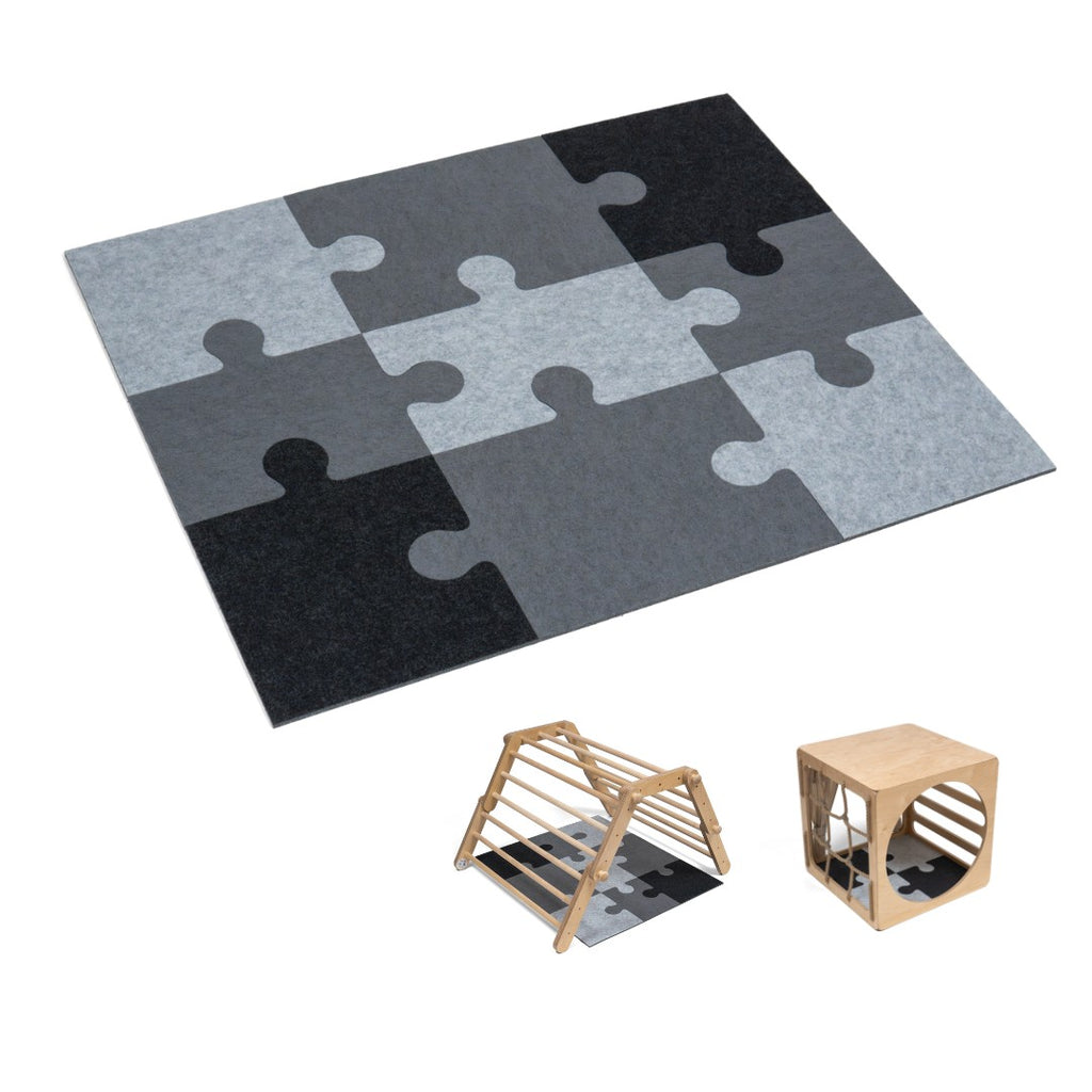 9-piece Felt Puzzle Playmat - Add-on for Climbing Toys
