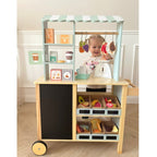 Large Multifunctional Wooden Food Truck Stand, 73 pcs