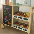 Large Multifunctional Wooden Food Truck Stand, 73 pcs