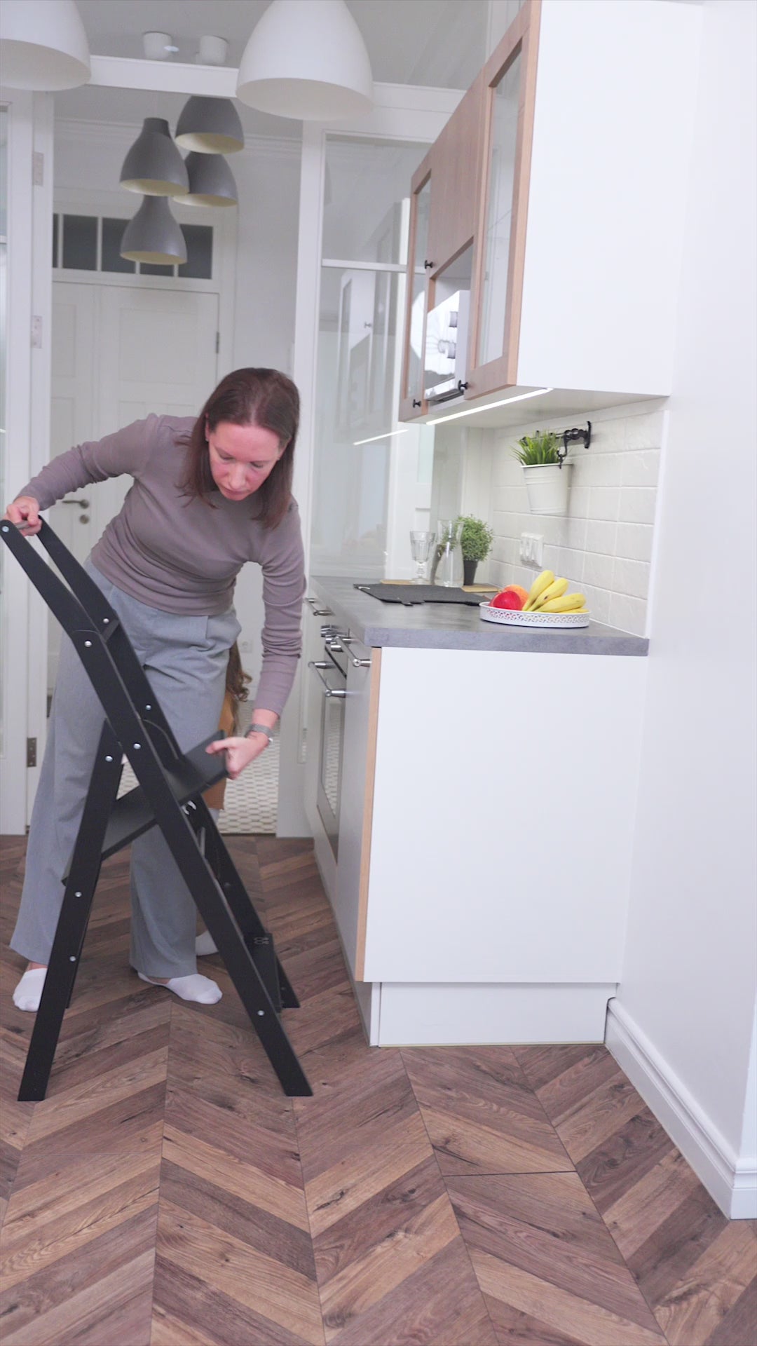 Foldable Montessori Learning Tower for Toddlers – Wooden Kitchen Helper
